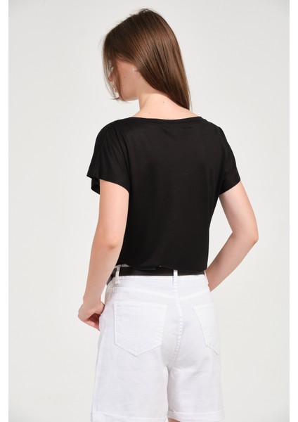 Kadın Regular Fit Tencel Basic Tişört