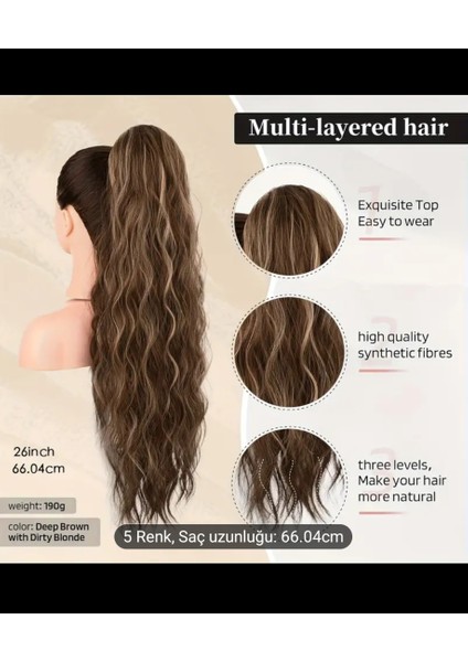 At Kuyrugu Tepelik Takcık Saçlar Fiber Isıya Dayanıklı Takma Saç fiyatları