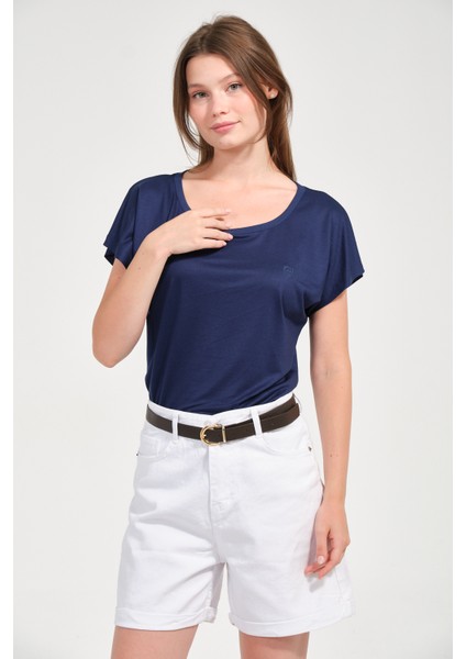Kadın Regular Fit Tencel Basic Tişört modelleri