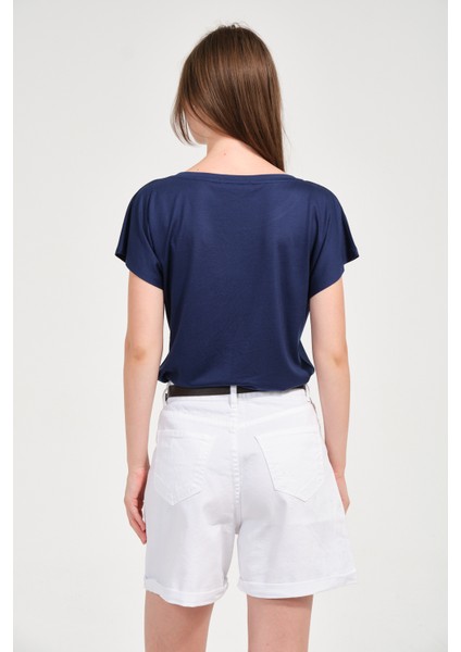 Kadın Regular Fit Tencel Basic Tişört indirimleri