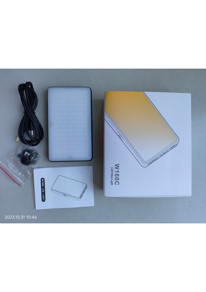 W160C Bicolor LED Video Işığı 2500K-6500K Renk Sıcaklığı, 160 Led, LCD Ekran, 3100MAH Batarya indirimleri