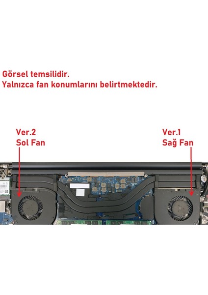Dell Xps 15 9570-UTS75WP165N Fan V1 (Sağ Fan)