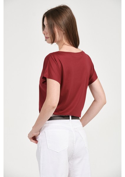 Kadın Regular Fit Tencel Basic Tişört fırsatları