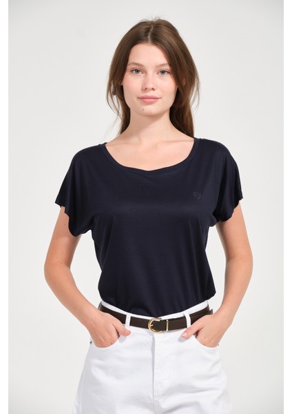 Kadın Regular Fit Tencel Basic Tişört
