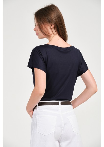 Kadın Regular Fit Tencel Basic Tişört