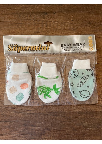Yenidoğan Kız Erkek Bebek Çocuk 3'lü Eldiven