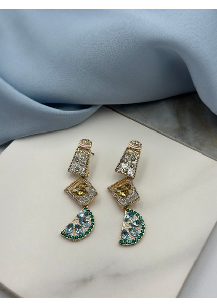 Rengarenk Taşlı Marka Model Limonata Konseptli Sallantılı Tasarım Küte