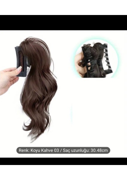At Kuyrugu Tepelik Takcık Saçlar Fiber Isıya Dayanıklı Takma Saç