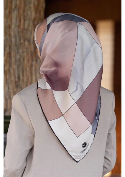 Twill Ipek Eşarp Pudra Gri