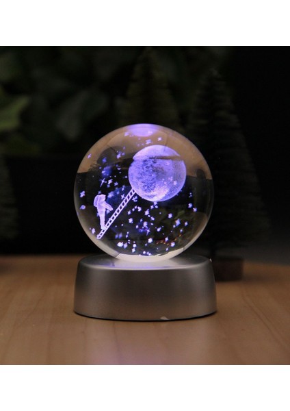 3D Ay Merdiveni Temalı Kristal Küre LED Gece Lambası – Rgb LED Pilli Lamba modelleri