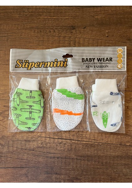 Yenidoğan Kız Erkek Bebek Çocuk 3'lü Eldiven