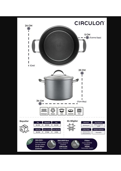 Cam Kapaklı Xl Derin Tencere 24 cm fiyatları
