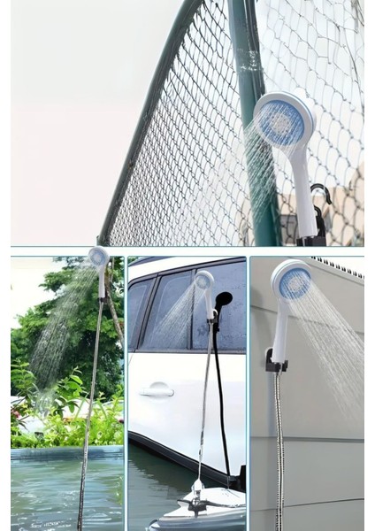 Portatif Şarjlı Kamp Bahçe Outdoor Duş Başlıklı Seyyar Duş Seti 150 cm fırsatları