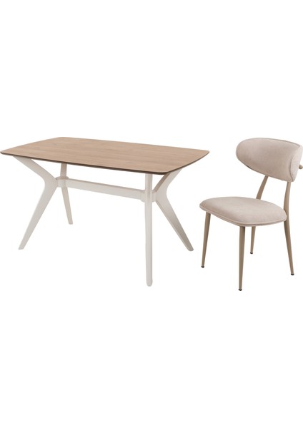 80 x 140 Mutfak Masası Ceviz-Krem Mdf Salon ve Mutfak Masası Viktoria Model modelleri