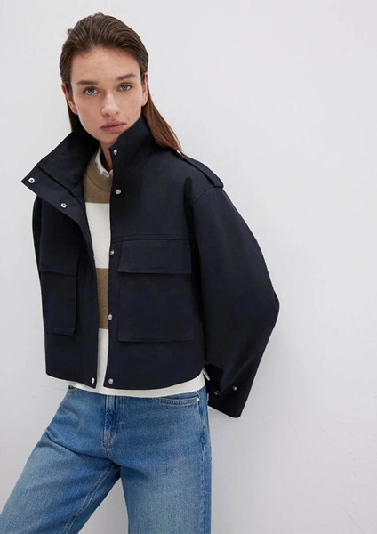 Dik Yaka Kısa Lacivert Ceket 1110708-70497