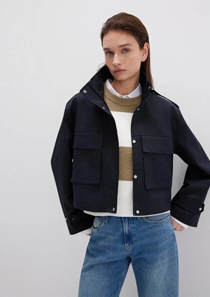 Dik Yaka Kısa Lacivert Ceket 1110708-70497 fiyatları