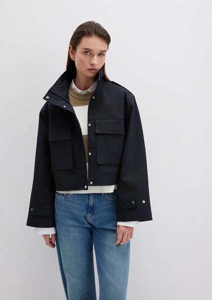 Dik Yaka Kısa Lacivert Ceket 1110708-70497 modelleri