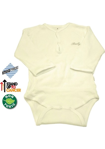 Uzun Kol Kaşkorse Badi (Body) - Ekru 18-24 Ay