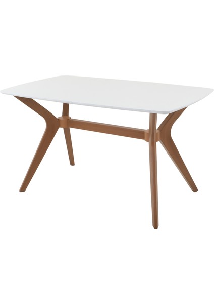 80 x 140 Mutfak Masası Beyaz-Ceviz Mdf Salon ve Mutfak Masası Viktoria Model fiyatları