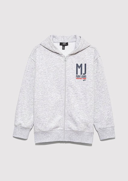 MJ Baskılı Kapüşonlu Gri Sweatshirt 6S10138-88467 modelleri