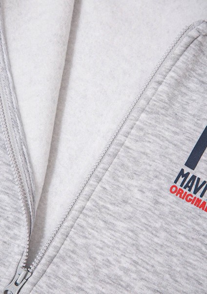 MJ Baskılı Kapüşonlu Gri Sweatshirt 6S10138-88467 indirimleri