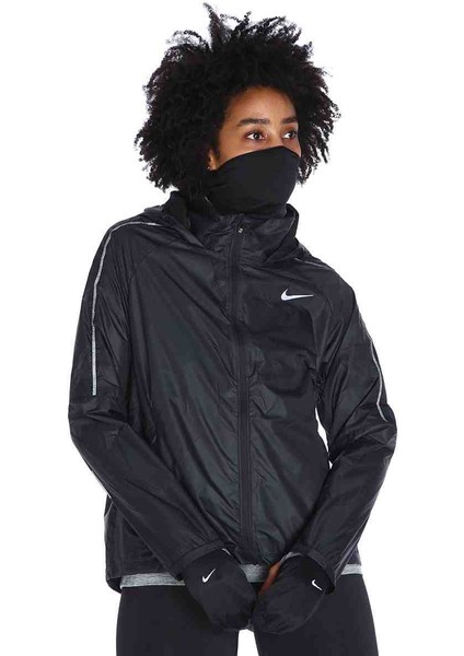 shield Full-Zip Hoodie Kadın Siyah Koşu Ceket CU3385-010