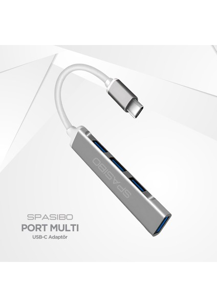 Port Multi Usb-C To USB 3.0 Adaptör | Hızlı Veri Transferi 4'ü 1 Arada Çok Fonksiyonlu Çözüm fiyatları