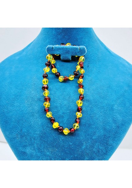 Çift Renkli Orijinal Damla Kehribar Bebek Kolye fiyatları