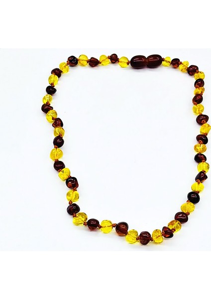 Çift Renkli Orijinal Damla Kehribar Bebek Kolye fırsatları