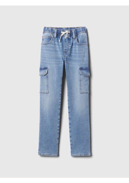 Erkek Çocuk Açık Mavi Supersoft Original Straight Kargo Pull-On Jean Pantolon