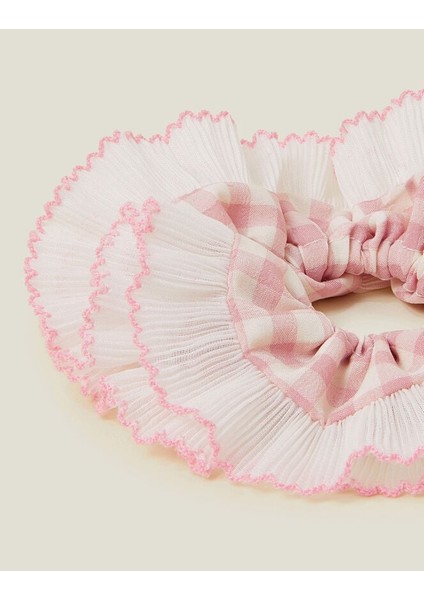 Xl Gingham Fırfırlı Saç Lastiği fiyatları