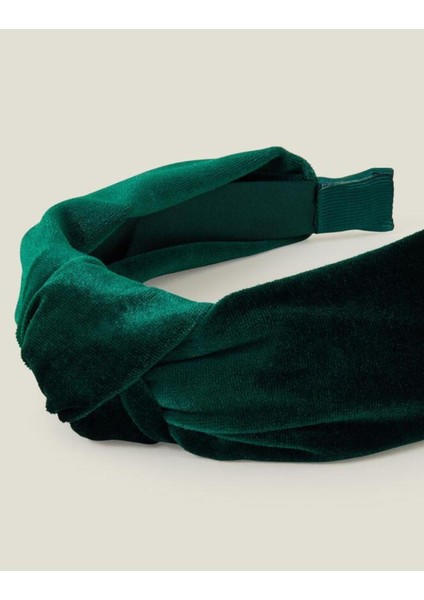 Yeşil Düğüm Kadife Saç Bandı fiyatları