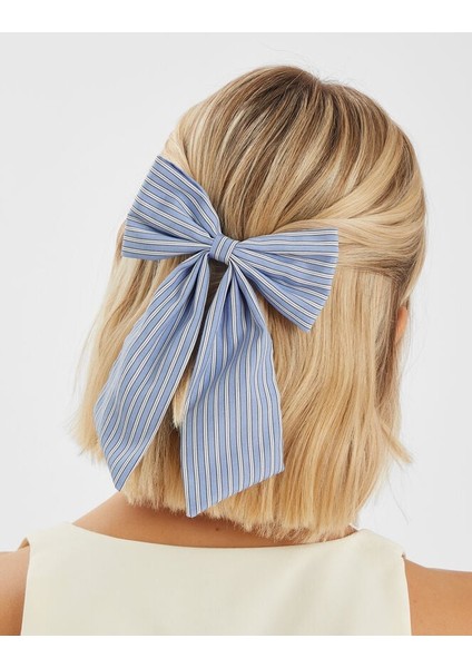 Çizgili Fiyonk Toka Mavi