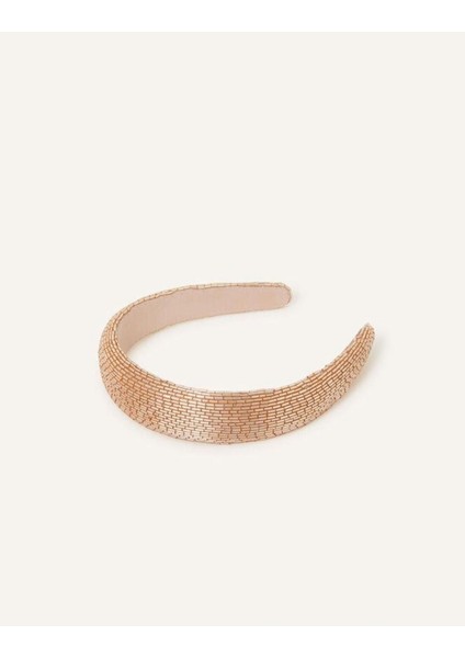 Gold Beaded Headband Gold fırsatları