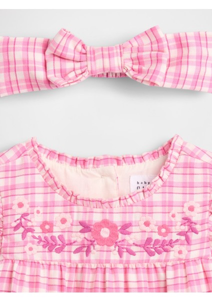 Bebek Pembe Gingham Elbise Seti fiyatları