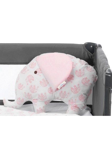 6 Parça Lüks Park Yatak Bebek Uyku Seti - Pembe Fil modelleri