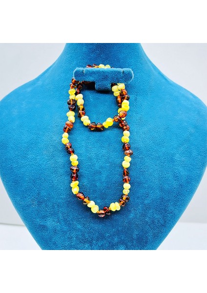 Çift Renk Orijinal Damla Kehribar Bebek Kolye fiyatları