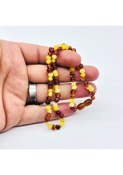 Çift Renk Orijinal Damla Kehribar Bebek Kolye modelleri