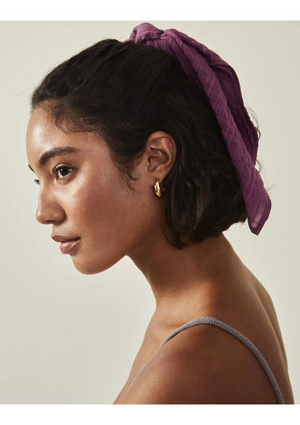 Kurdeleli Saç Lastiği Bordo modelleri