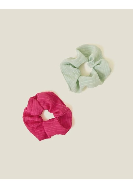 Crinkle Kumaş Lastik Toka Set x 2