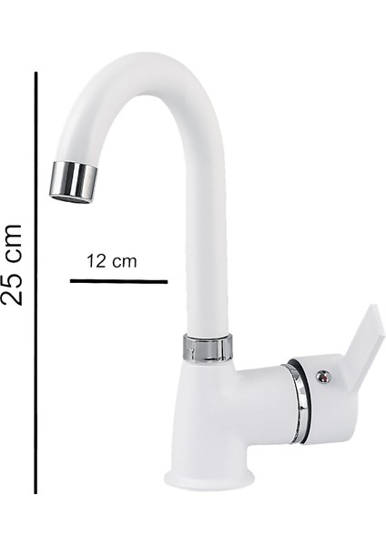Cygnus Beyaz Tepe Duş Robotu Banyo Lavabo Mutfak Evye Bataryası Duş Seti fırsatları
