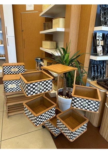 Ahşap Kare Sebzelik 5 Katlı Yana Açılır Damalı Patates Soğan Tekerlekli Sebzelik modelleri