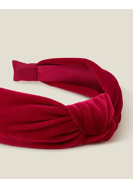 Kadife Düğümlü Taç Kırmızı fiyatları