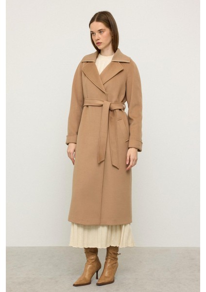 Triko Yakalı Reglan Kol Kaşmir Kaban Bisküvi 3099 fiyatları