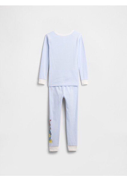 Bebek Açık Mavi Sesame Street %100 Organik Pamuk Pijama Takımı modelleri
