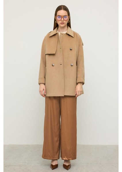 Reglan Kol Apolet ve Pelerin Detaylı Kaşmir Kaban A.kamel 3131 fiyatları