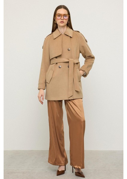 Reglan Kol Apolet ve Pelerin Detaylı Kaşmir Kaban A.kamel 3131 modelleri