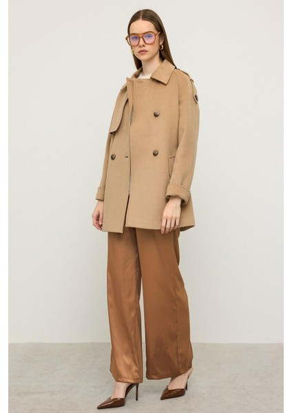 Reglan Kol Apolet ve Pelerin Detaylı Kaşmir Kaban A.kamel 3131 fırsatları