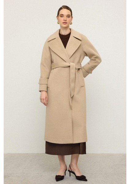 Reglan Kol Çıt Çıt Kapamalı Ara Boy Kaban Bej 3145 fiyatları