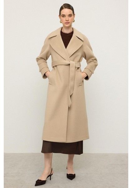 Reglan Kol Çıt Çıt Kapamalı Ara Boy Kaban Bej 3145 indirimleri